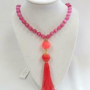 Kate Spade New York Pink Multi The Swing Of Thing Necklace with Dust Bag